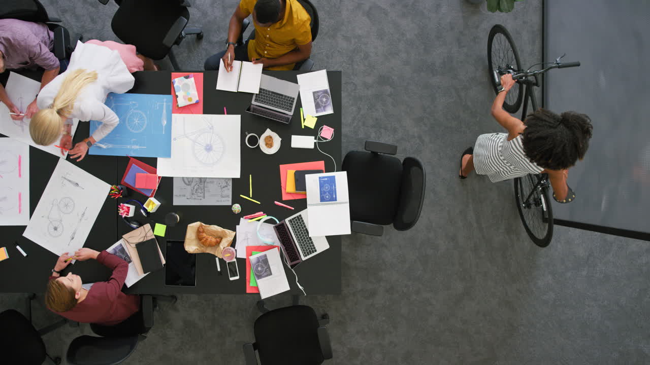 A young productive team of employees working