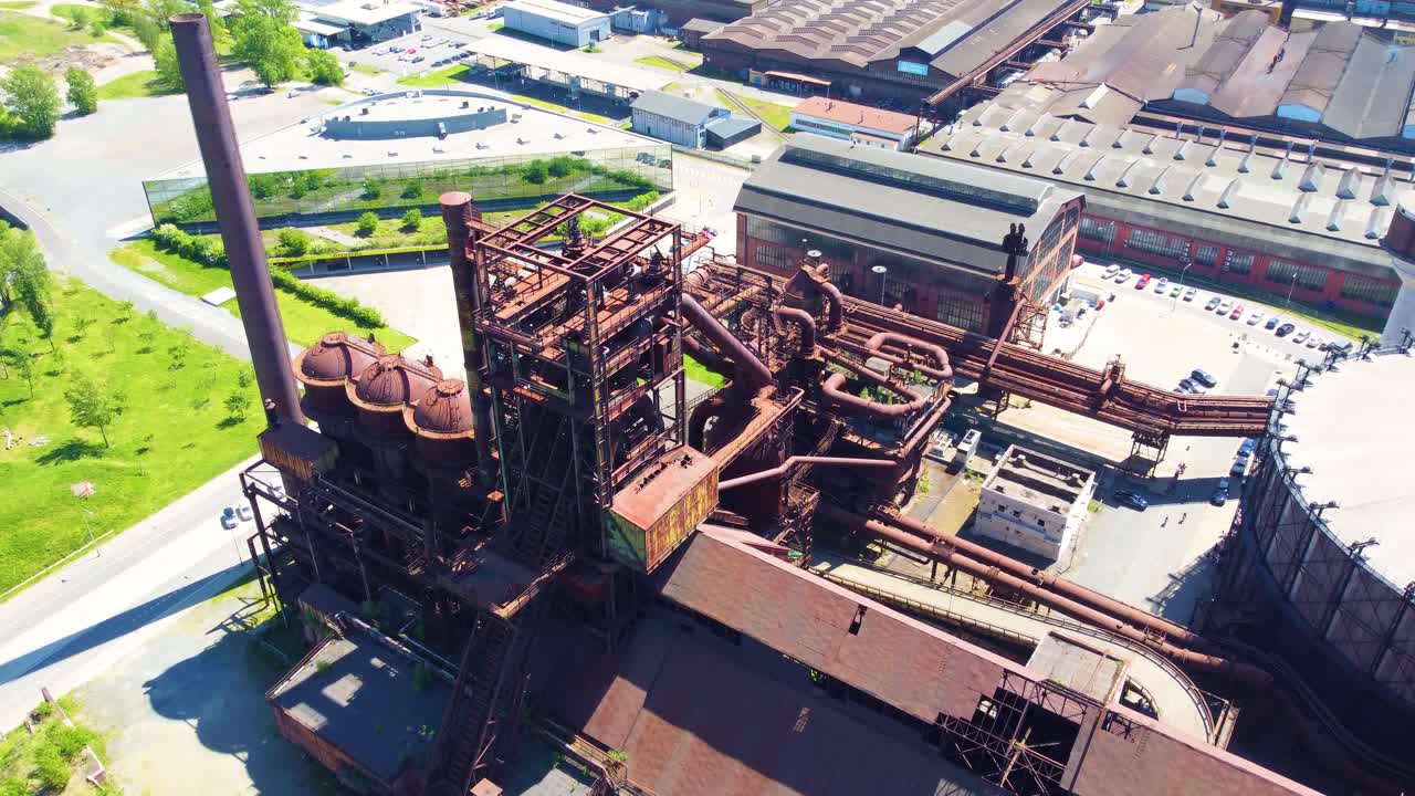 fábrica de acero aérea en dolni bajo vitkovice, ostrava, república checa