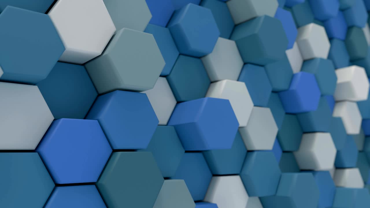 4k abstract tech grilla de panal de miel. animación en 3d.