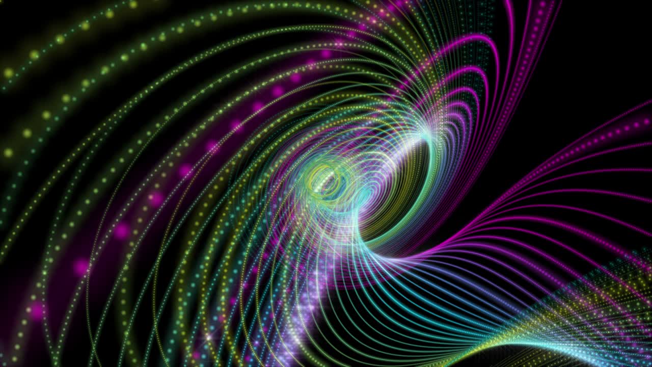 animación futurista con objeto de onda de rayas en cámara lenta, 4096x2304 bucle 4k