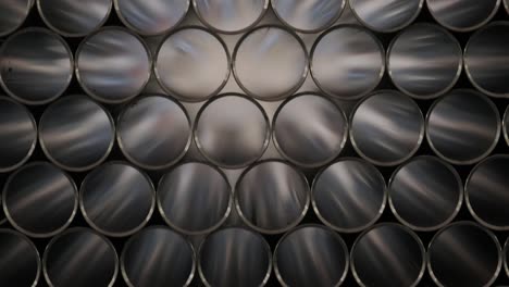 abstract background of steel pipes stacked on a pallet