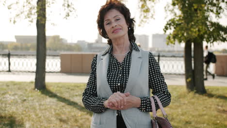 senior woman in a park