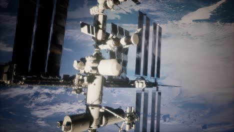 la tierra y la estación espacial iss