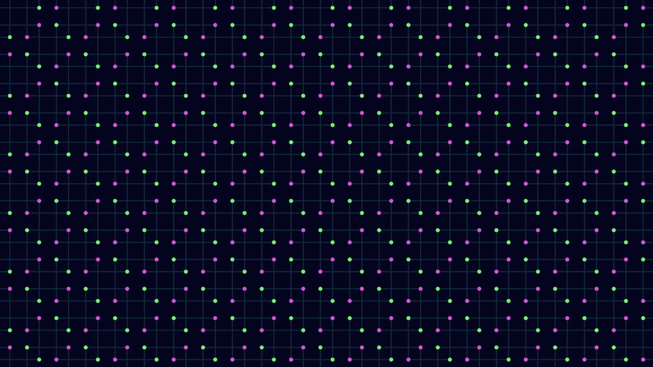 cuadrícula abstracta negra y azul con puntos blancos uniformemente espaciados