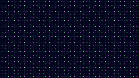 cuadrícula abstracta negra y azul con puntos blancos uniformemente espaciados