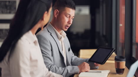 Geschäftsleute,-Meeting-Und-Tablet-Zur-Planung