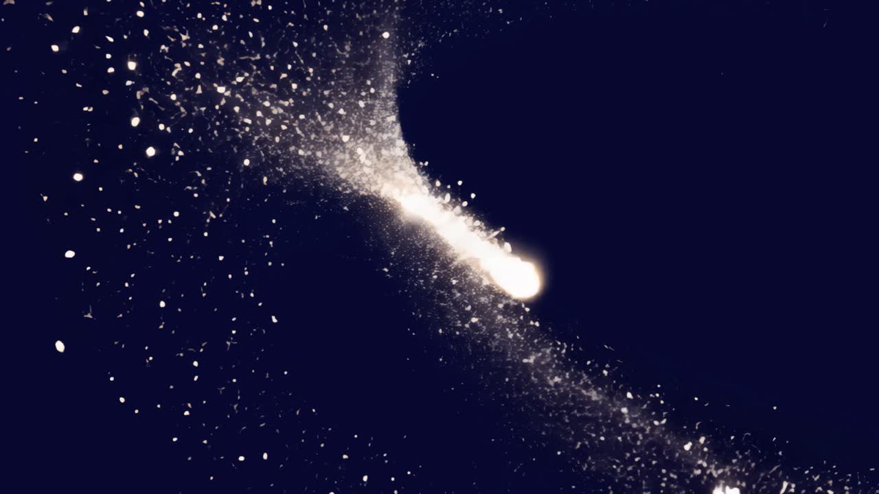 Abstract cosmic dust trail motion animated overlay, transparent 4K video, alpha channel, ProRes 4444