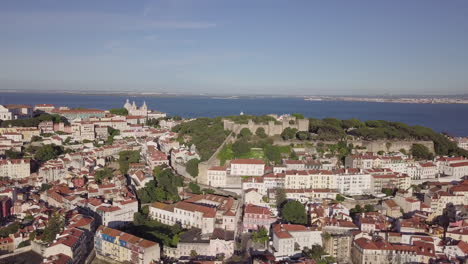 Castillo-De-San-Jorge-En-Lisboa,-Portugal