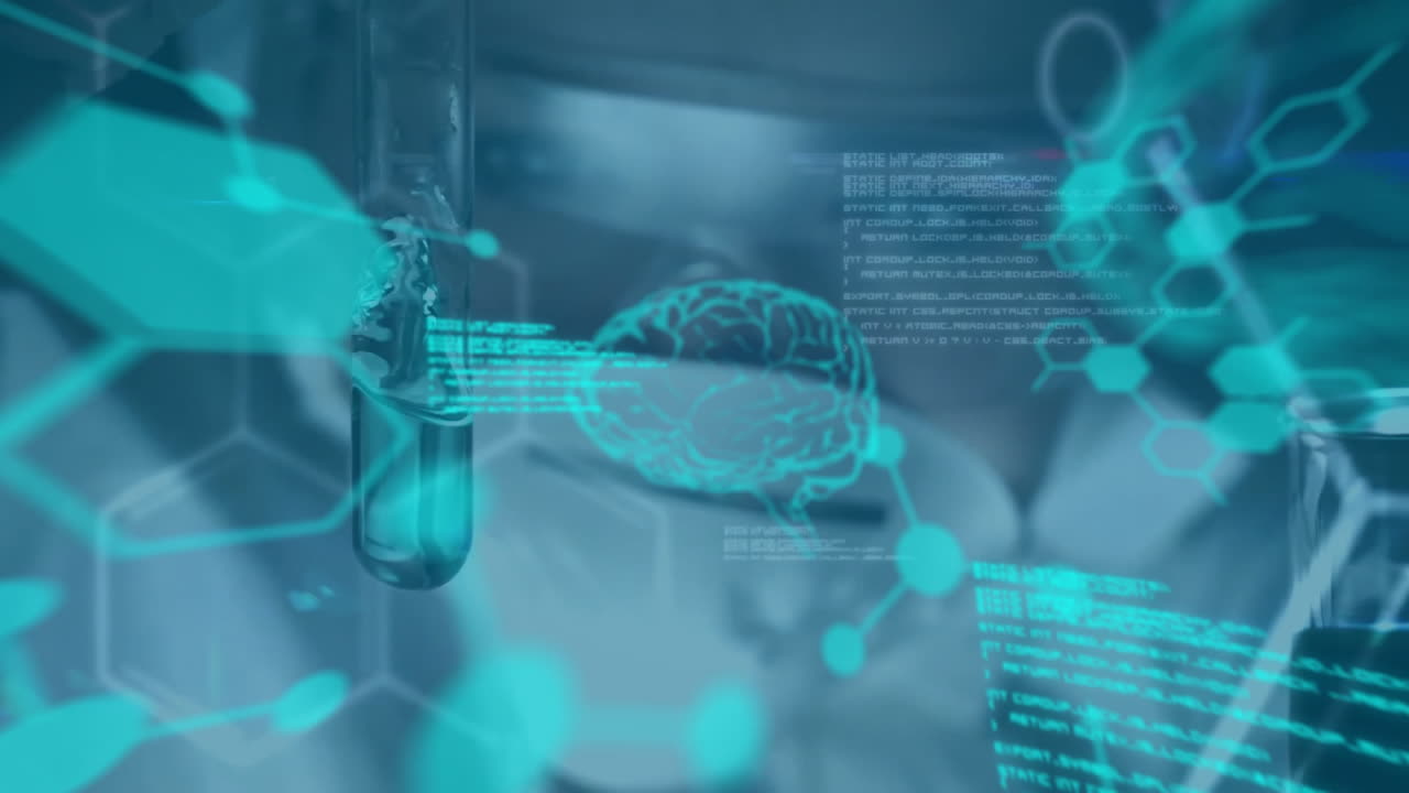 인간 뇌의 애니메이션과 실험실에서 과학적 데이터 처리