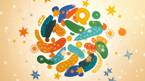 Abstract shapes and stars