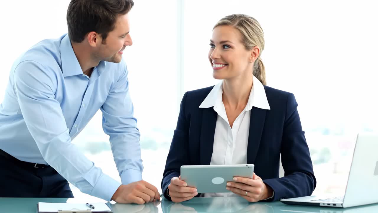 Business colleagues working together in office