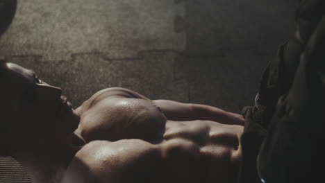 man doing abs workout