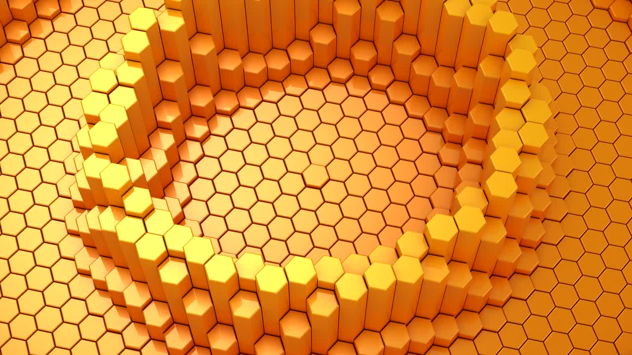 Hexagons Form A Wave