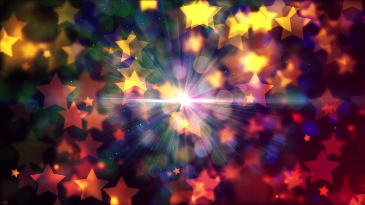 fondo abstracto de estrellas y rayos de luz
