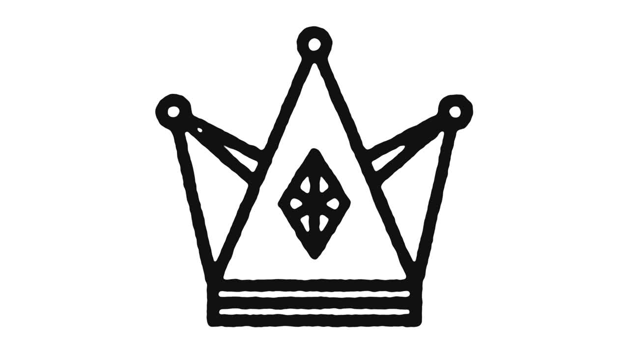 왕관 아이콘 애니메이션 영상 & 알파 채널