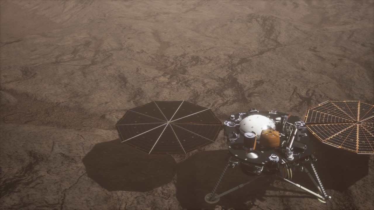 Insight Mars exploring the surface of red planet