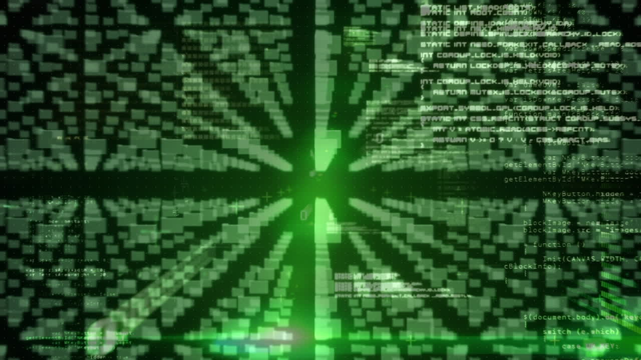 animación del patrón rojo sobre el procesamiento de datos de candado de seguridad en línea sobre fondo negro