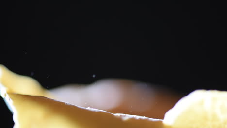 spore release from an "orange peel" cup fungus