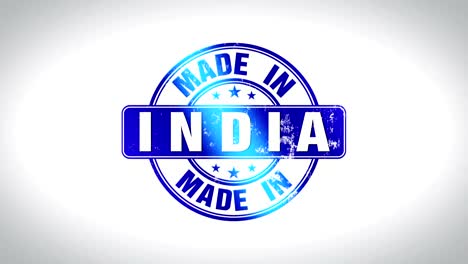 made in india word 3d animated wooden stamp animation