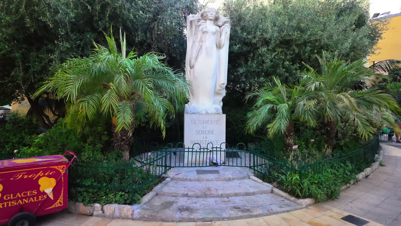 Resistance memorial in Place Clemenceau in Menton, France