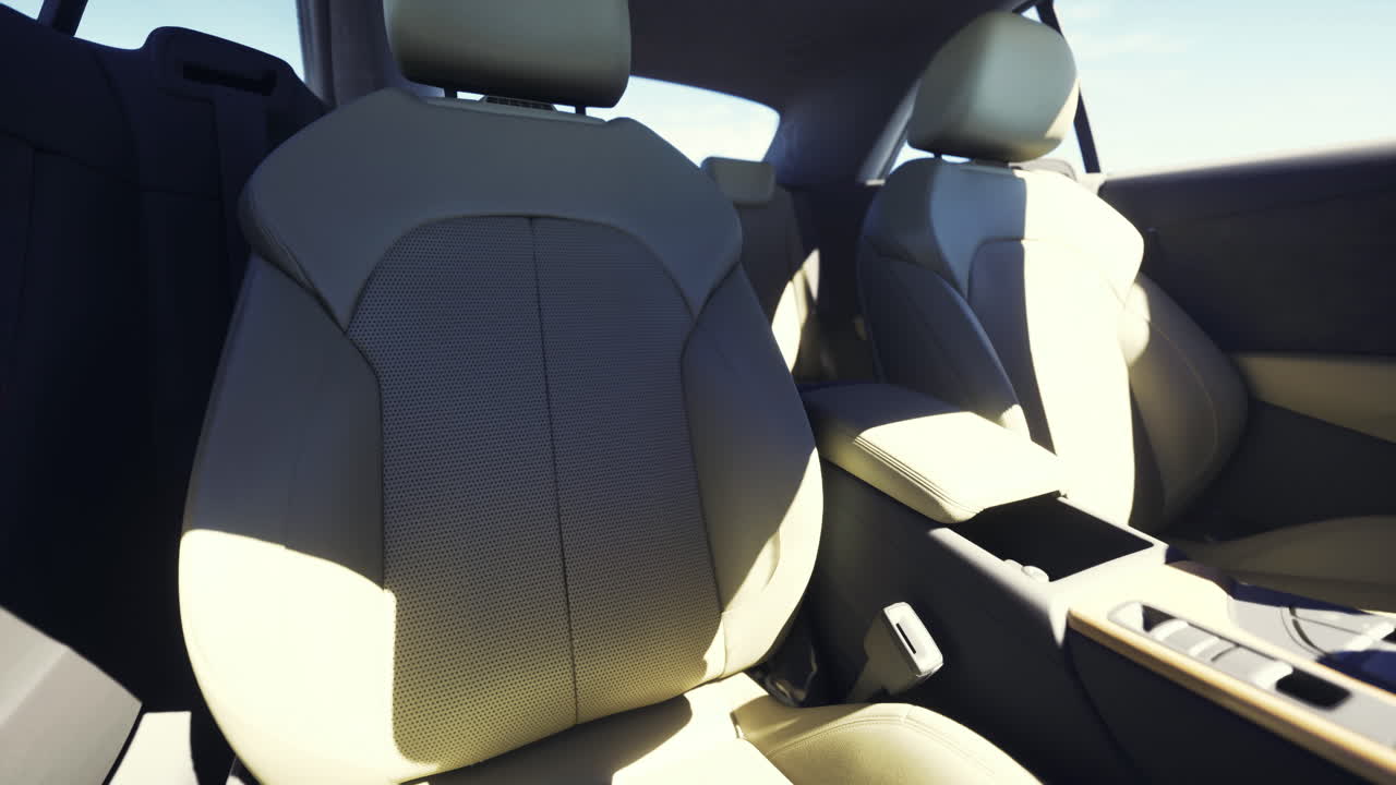 Interior design of a modern car with spacious seating for passengers
