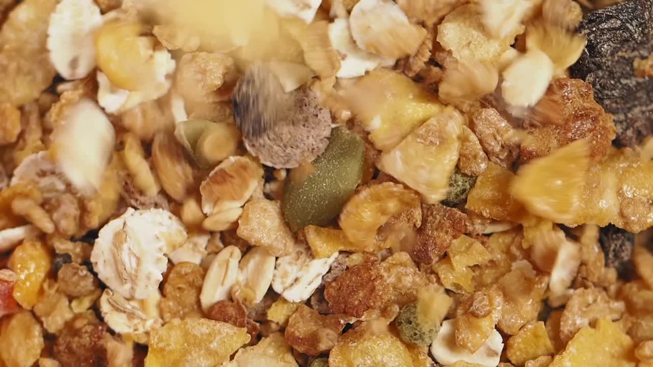 그라놀라의 클로즈업