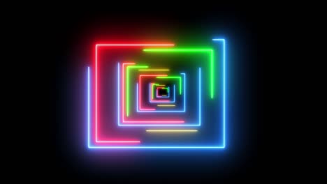 neon colorful swirling abstract creative hud with neon, glowing light.