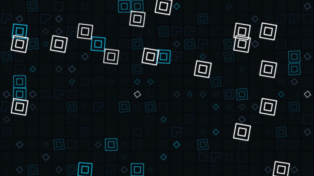 Abstract Motion Background with Floating Glowing Squares