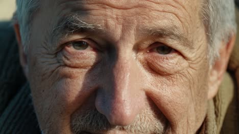 close up portrait of an elderly man with kind eyes