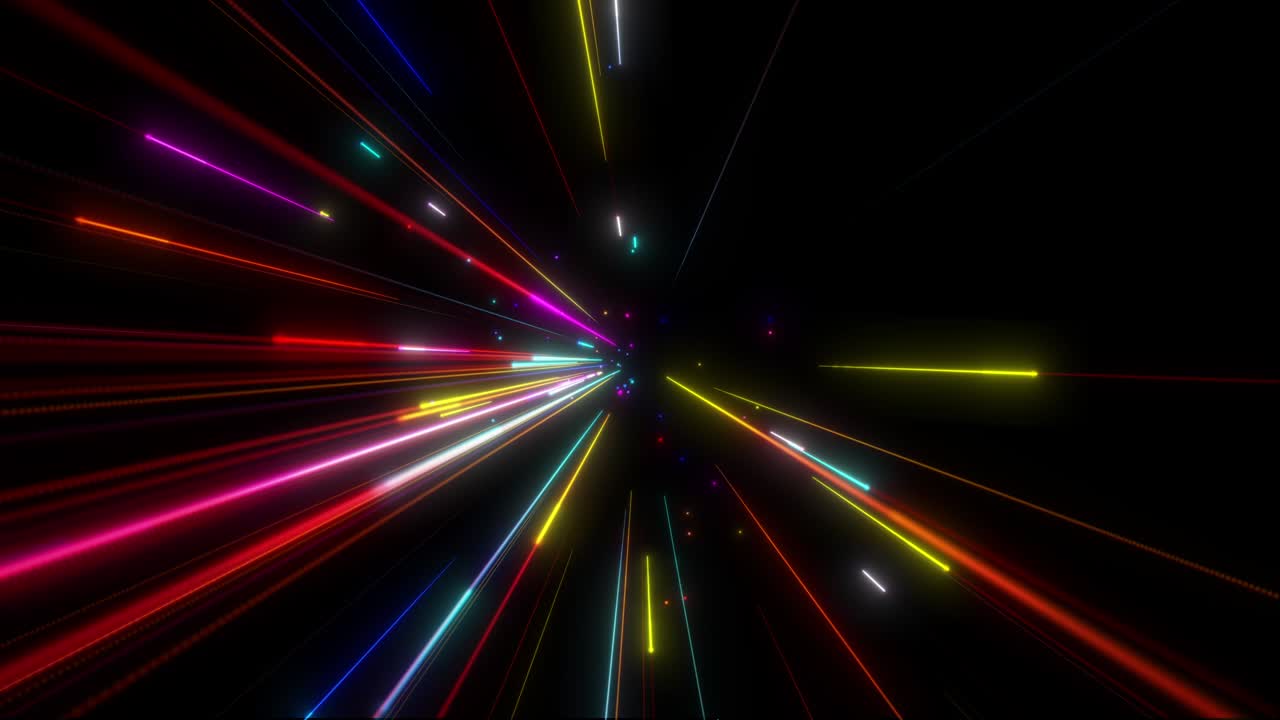 sfondo a anello rotante di strisce di luce supersoniche colorate