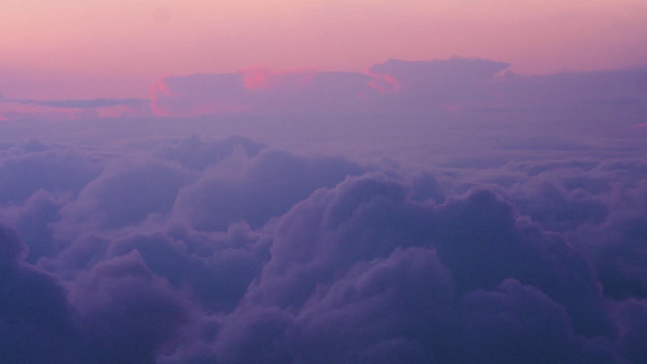 Dreamy Purple and Pink Cloudscape at Sunset