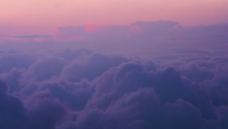 dreamy purple and pink cloudscape at sunset