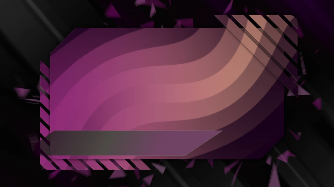 Animation of purple waves and lines on black background