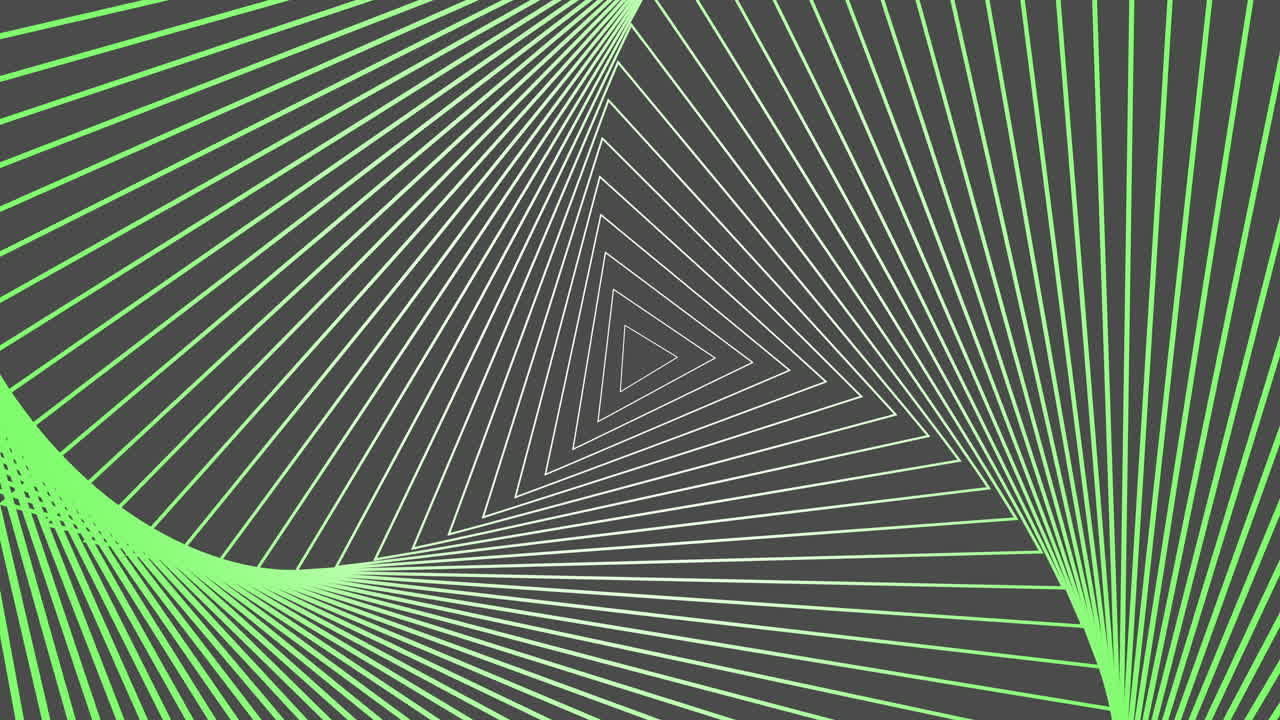 arte abstracto hipnotizante con líneas verdes vibrantes y negras dinámicas