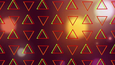 animation of multiple shapes moving over light spots