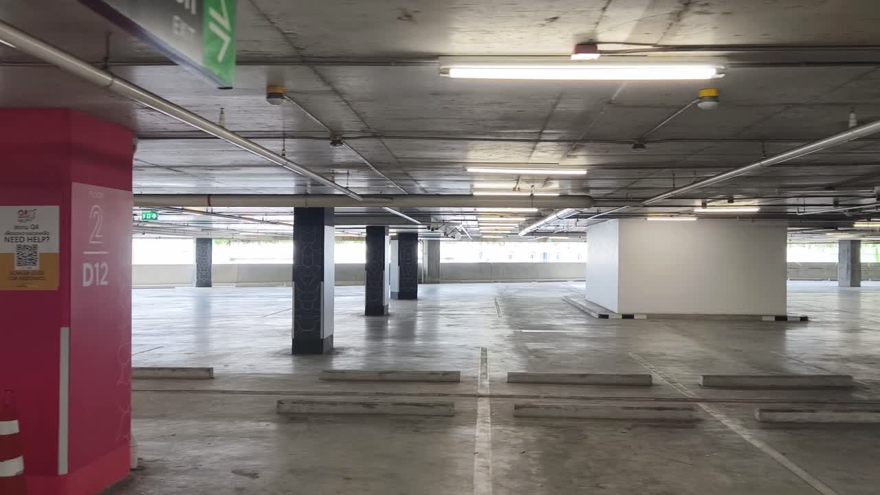 Empty Parking Garage Interior