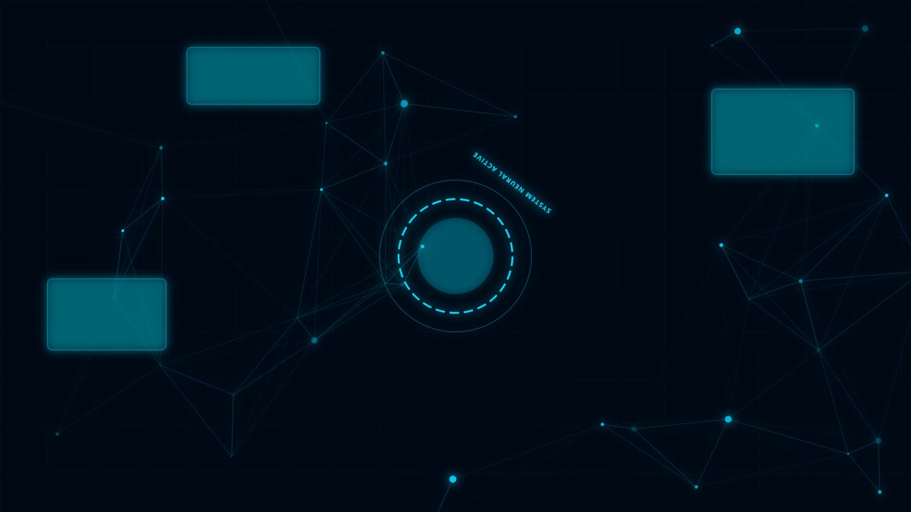 Digital Neural Network Interface with Rotating HUD Elements