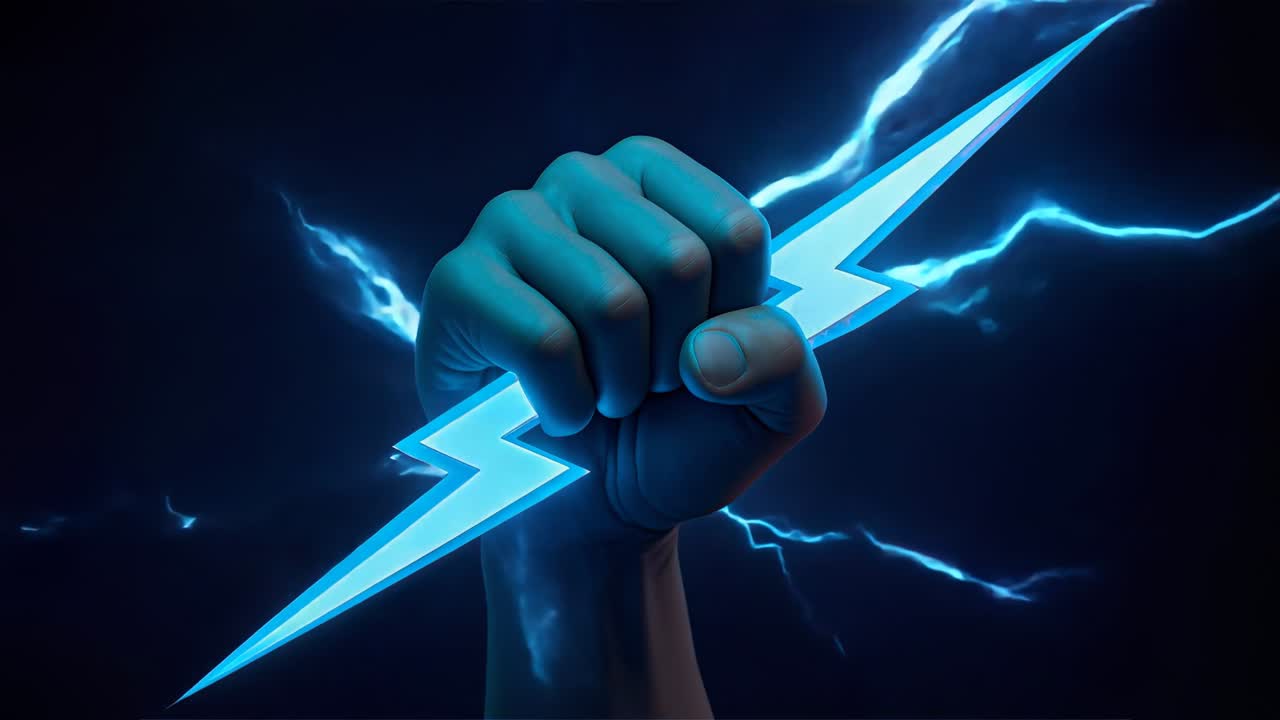 Empowerment through lightning an inspiring and dynamic energy visualization concept