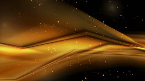 fondo de movimiento dorado abstracto brillante con polvo brillante y rayas lisas