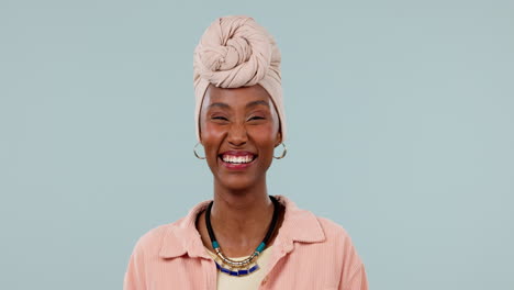 Face,-smile-and-funny-with-a-confident-black-woman