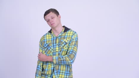 젊은 잘 생긴 hipster 남자