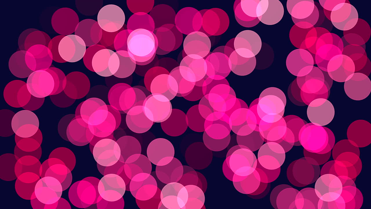 Energetic pink circle overlapping pattern on black background