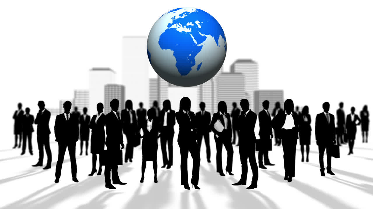 사업가들의 검은 실루