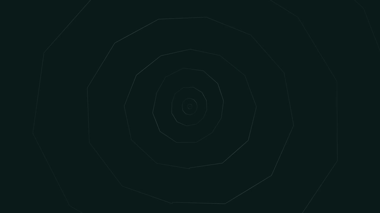 Abstract Geometric Concentric Circles Pulsing on Dark Background
