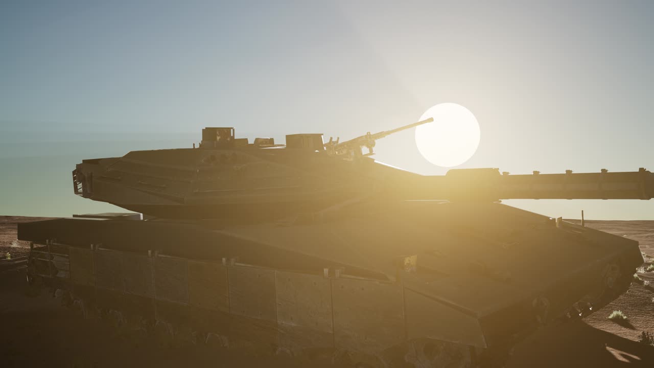 Vecchio carro armato arrugginito nel deserto