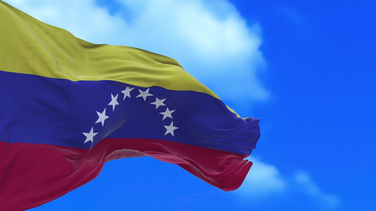 un bucle sin costuras de la bandera de venezuela.