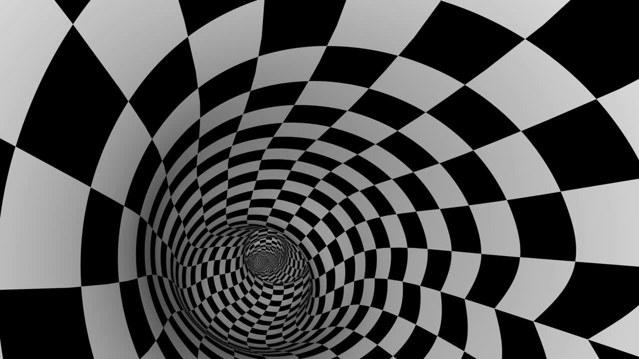 damas blancas negras túnel sin fin estilo 3d bucle sin costuras 4k