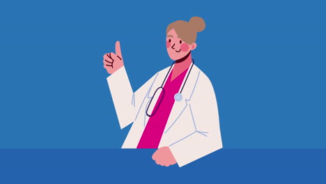 female professional doctor character animation