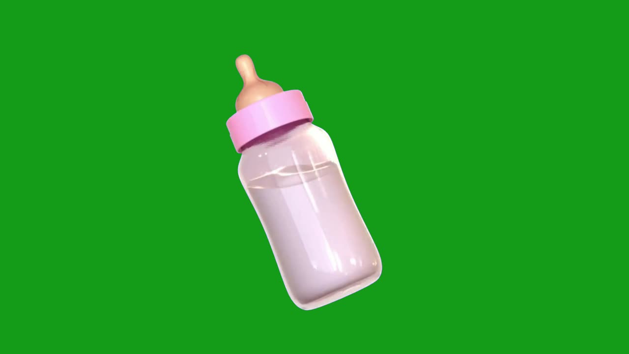 Milk bottle green screen motion graphics