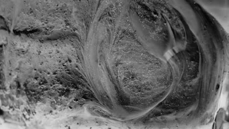 abstract black and white fluid art